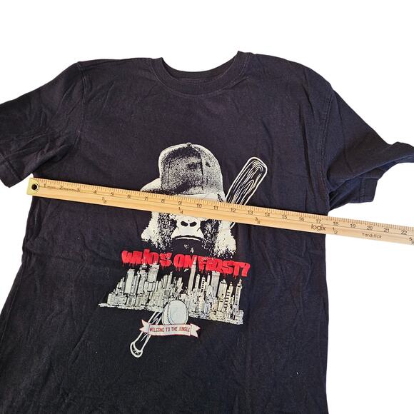 Athletech Mens T-Shirt Dark Blue Who's On First Welcome to the Jungle Size Small - Picture 7 of 8